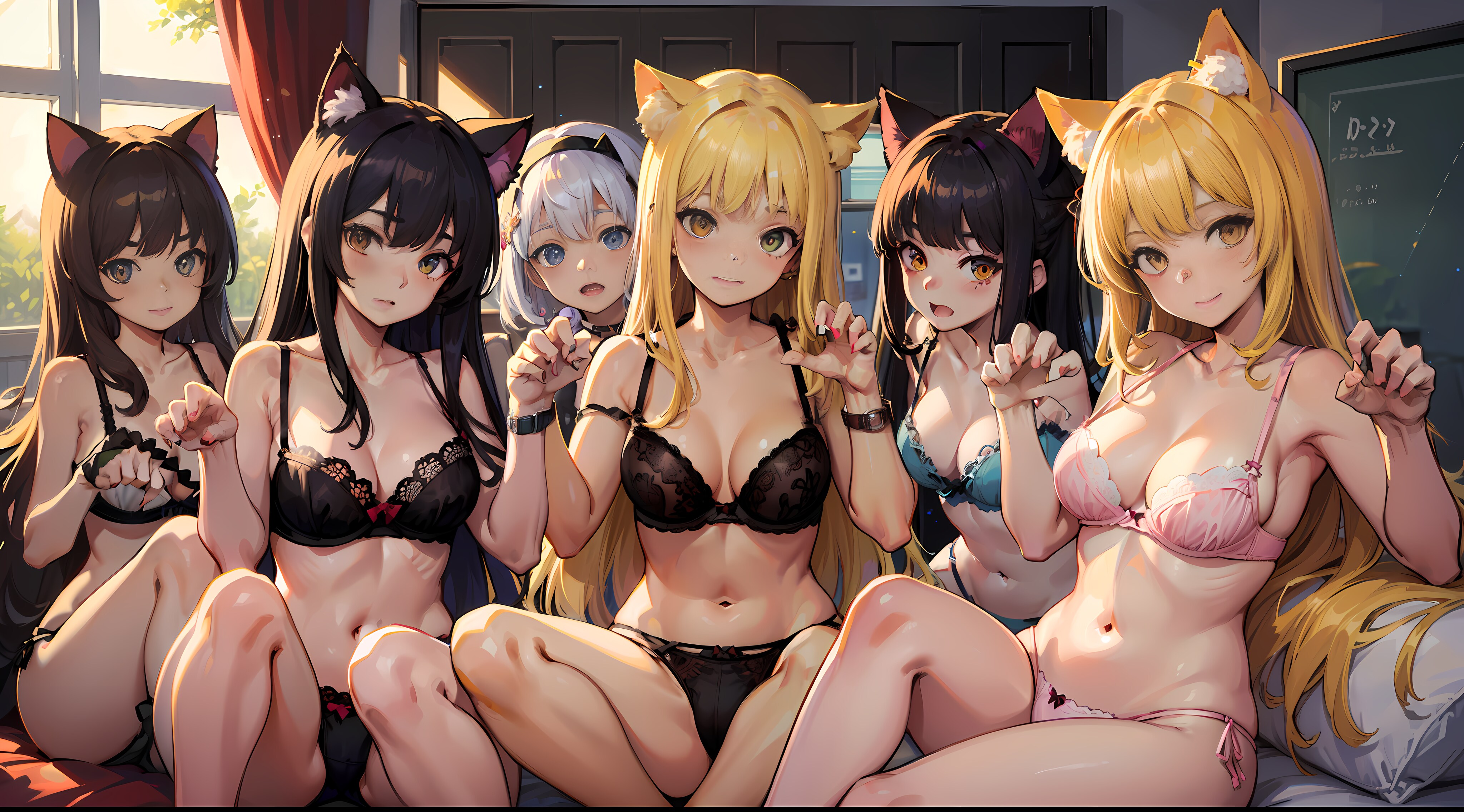 みんなでお部屋でうるさいニャー