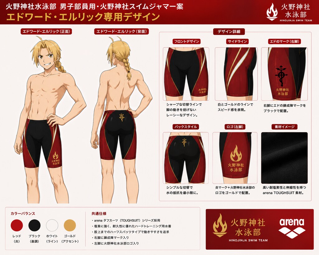 火野神社水泳部チームオリジナルタフスーツ！