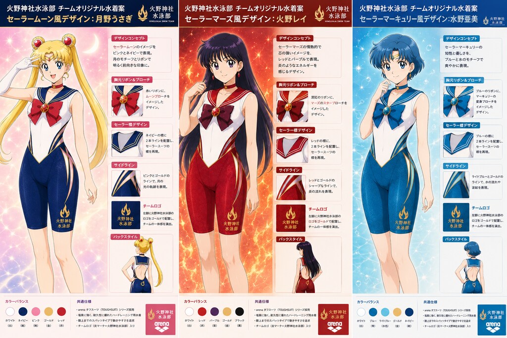 火野神社水泳部チームオリジナルタフスーツ！