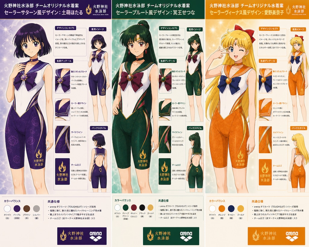 火野神社水泳部チームオリジナルタフスーツ！