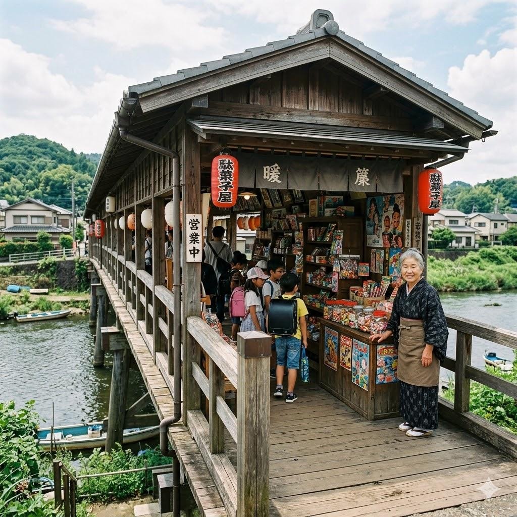 橋の駄菓子屋