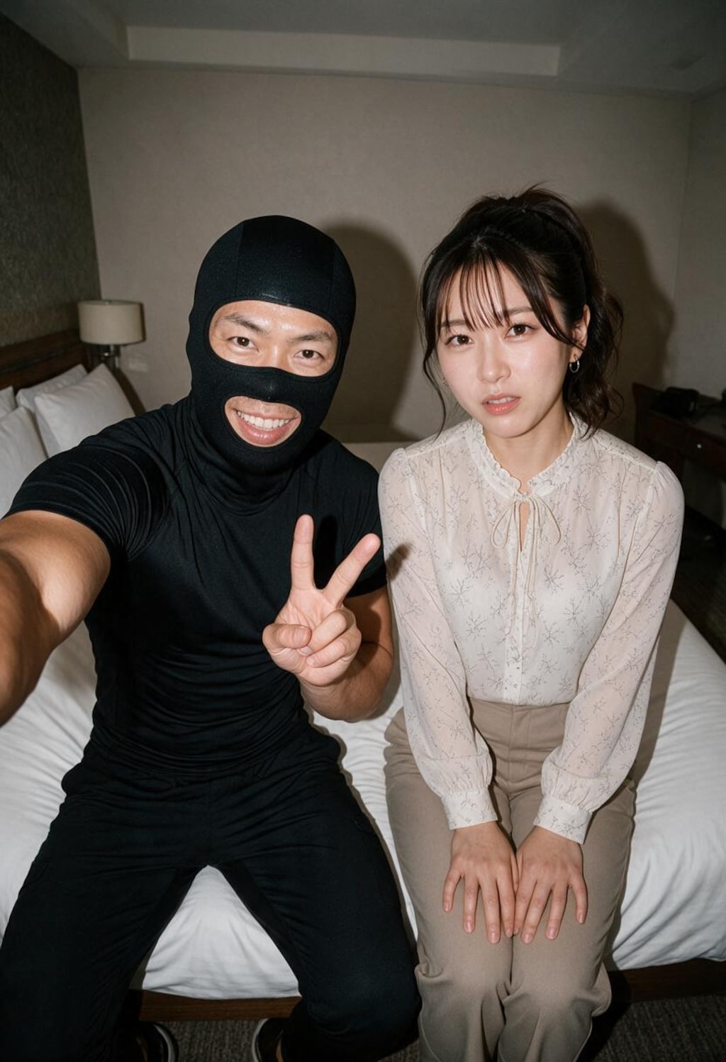普通のアンケートと騙されて怪しい撮影をされたお堅い仕事の女性