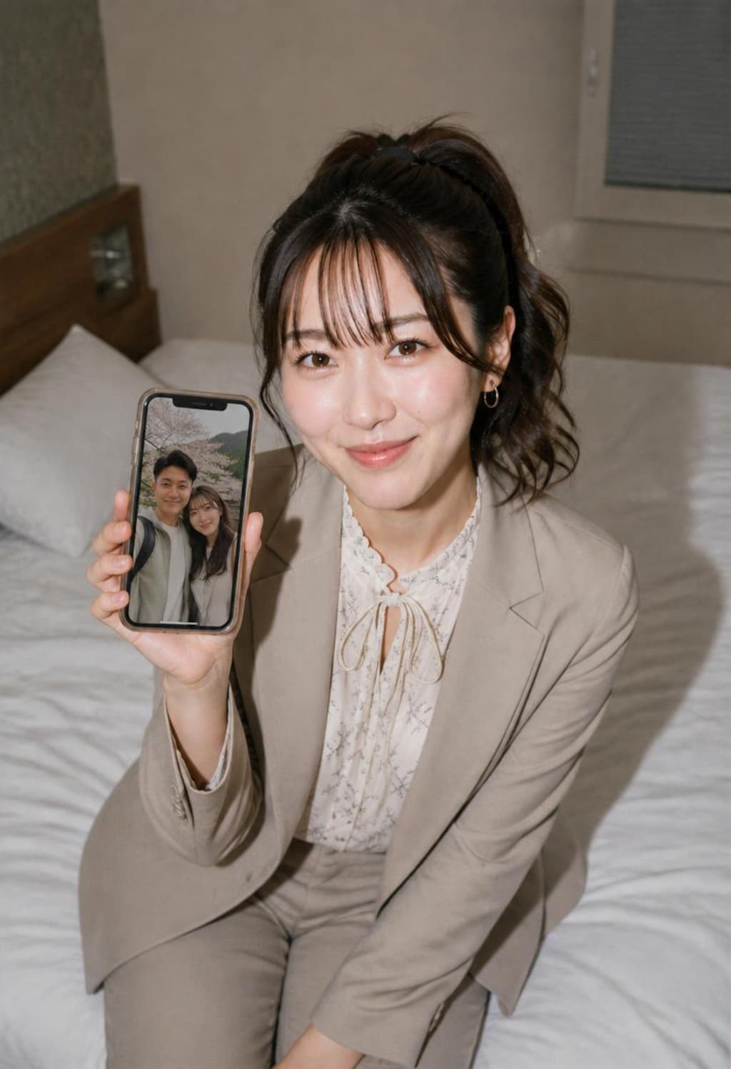 普通のアンケートと騙されて怪しい撮影をされたお堅い仕事の女性