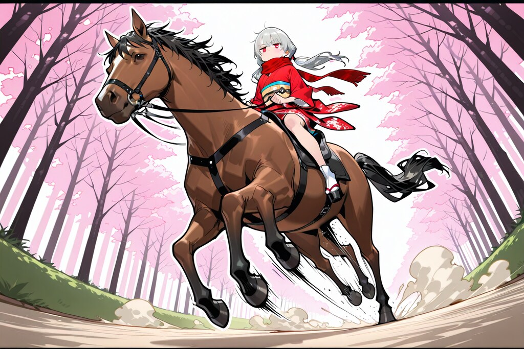 アイちゃんと馬の疾走