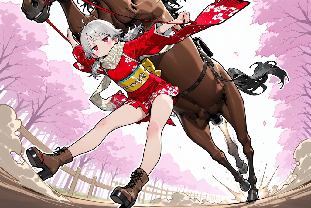 アイちゃんと馬の疾走