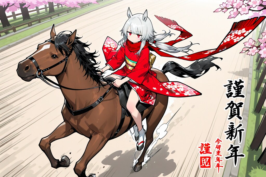 アイちゃんと馬の疾走