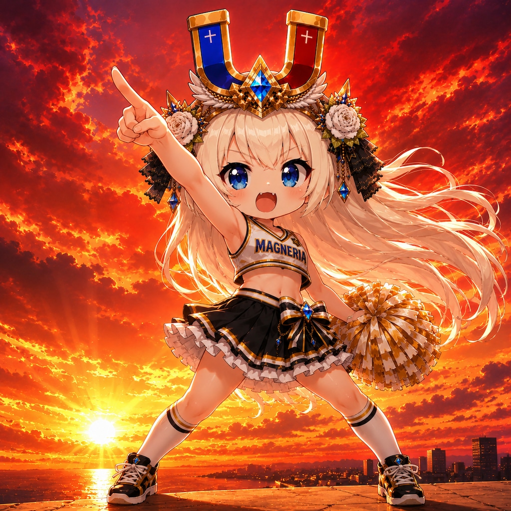 赤き夕陽を背中に受けて！祈りを込めて今立ち上がれ！