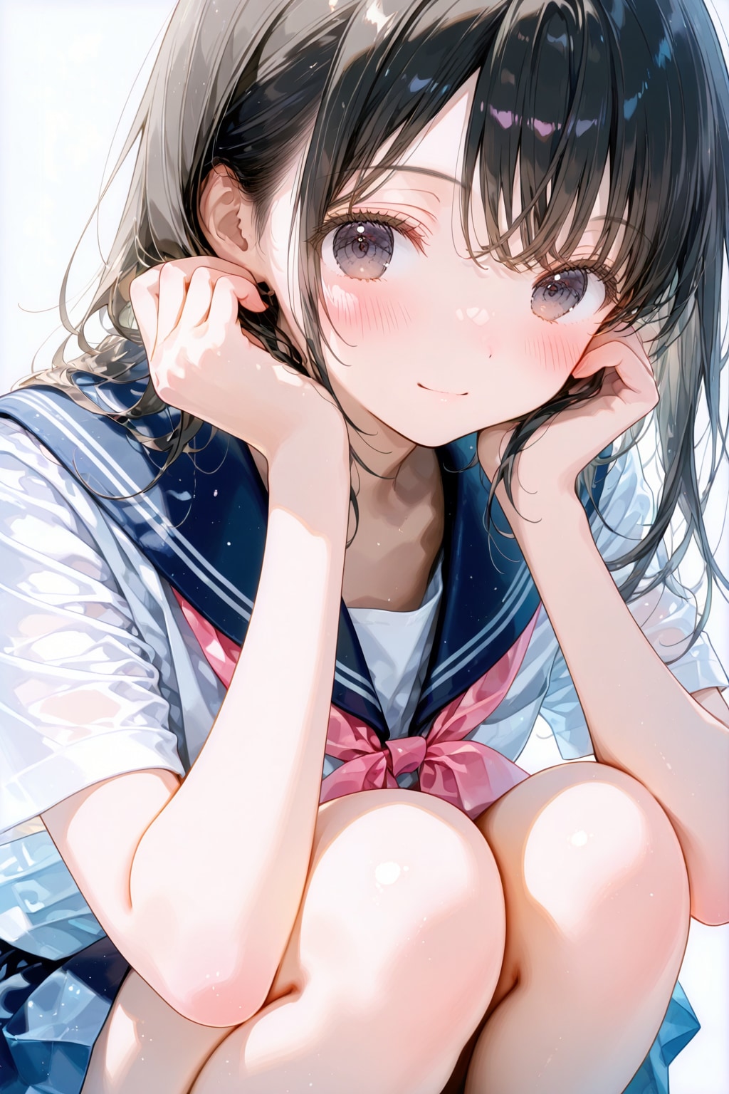 しゃがみ少女