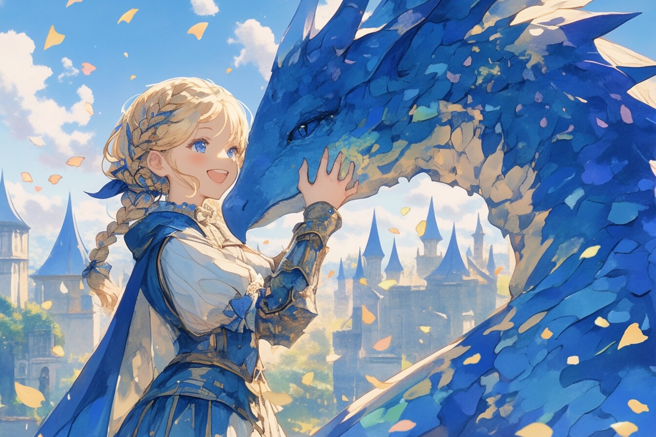 ドラゴンと少女（竜騎士）46 | の人気AIイラスト・グラビア