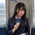 電車でたくし上げJK02 11枚目