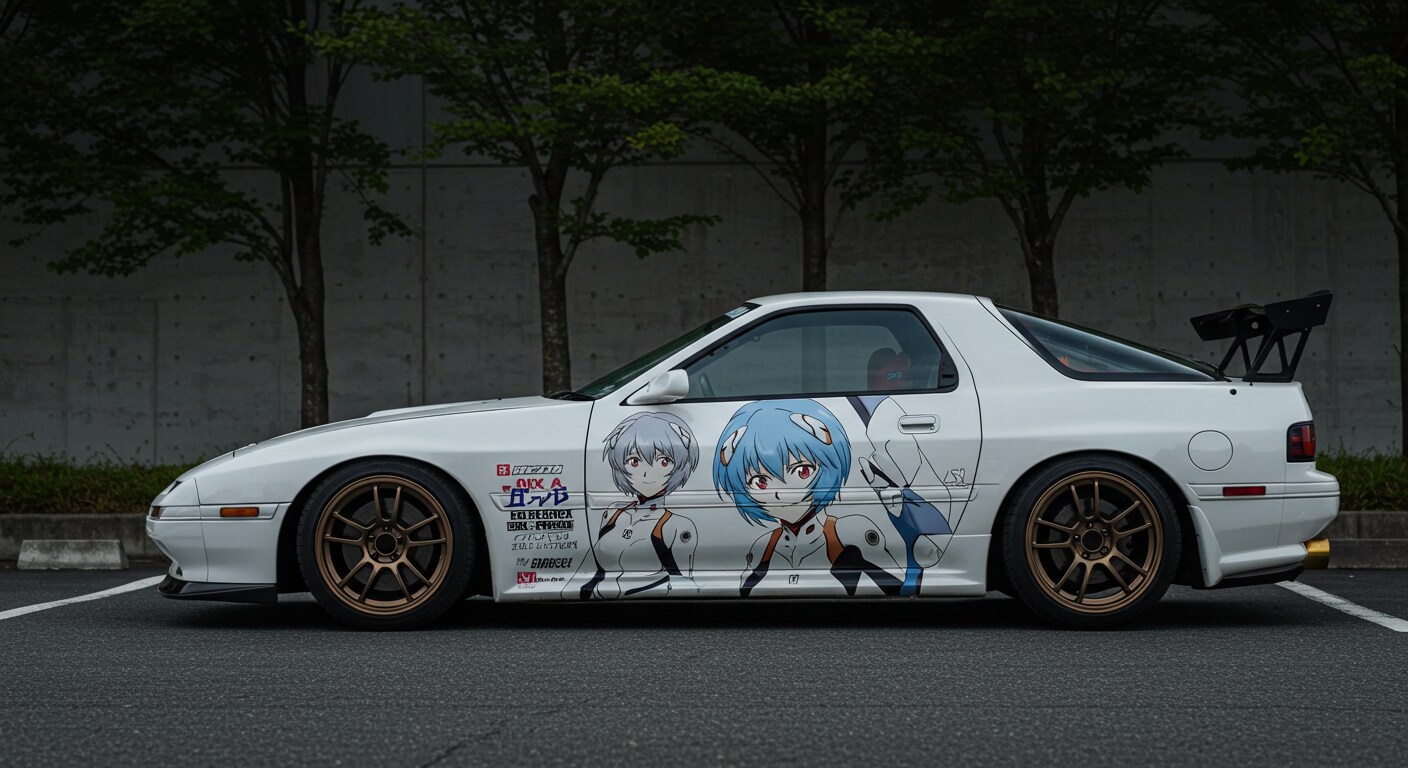 新世紀エヴァンゲリオン痛車FC3S | の人気AIイラスト・グラビア