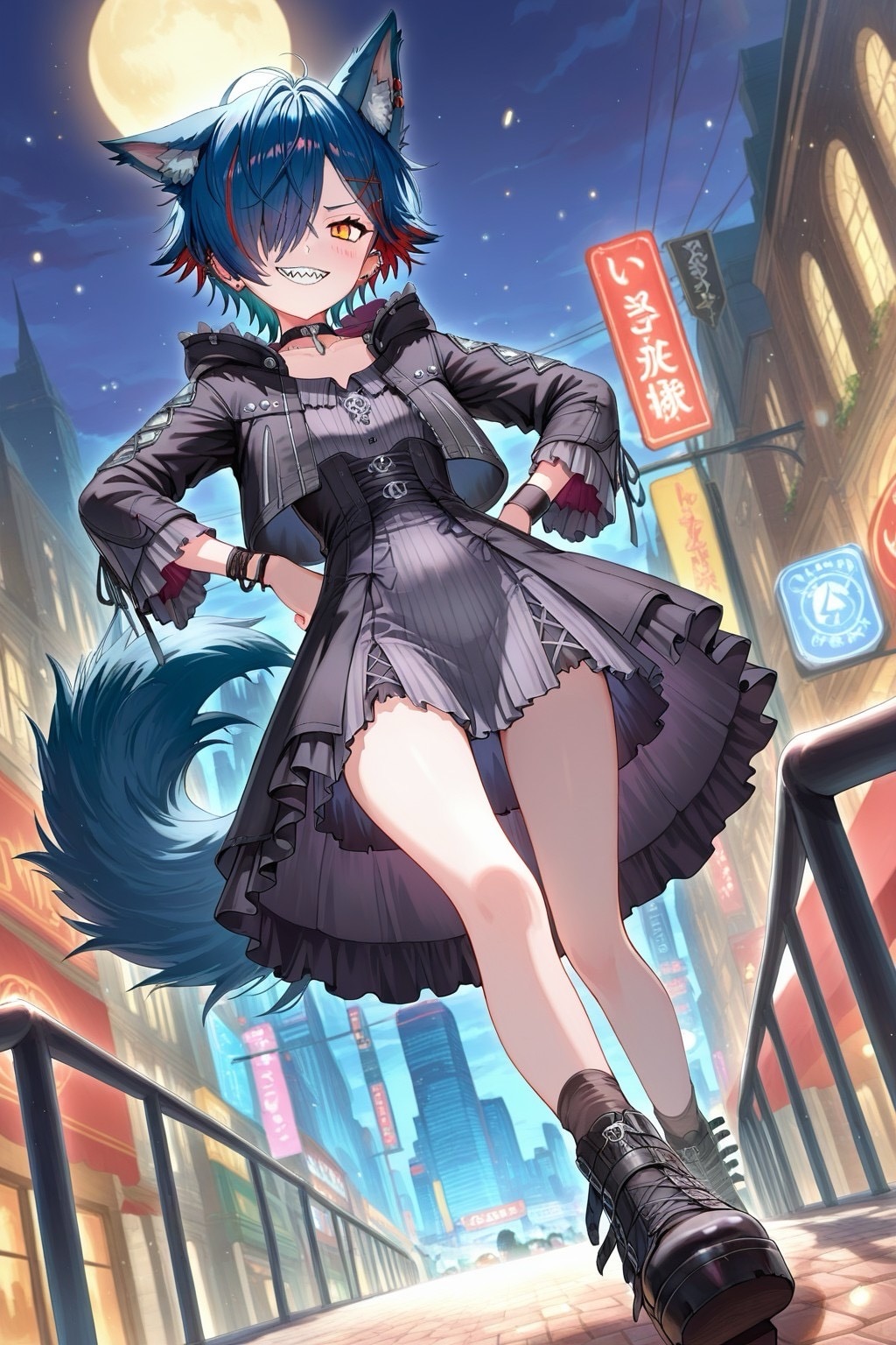 Moon light with gothic.