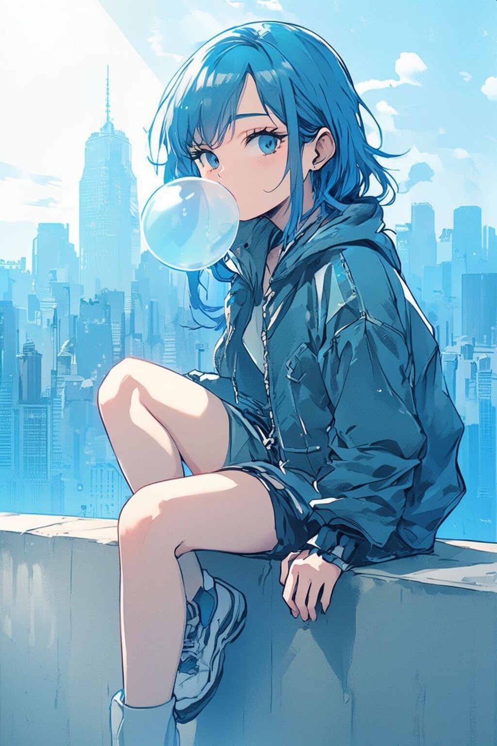大都市の少女