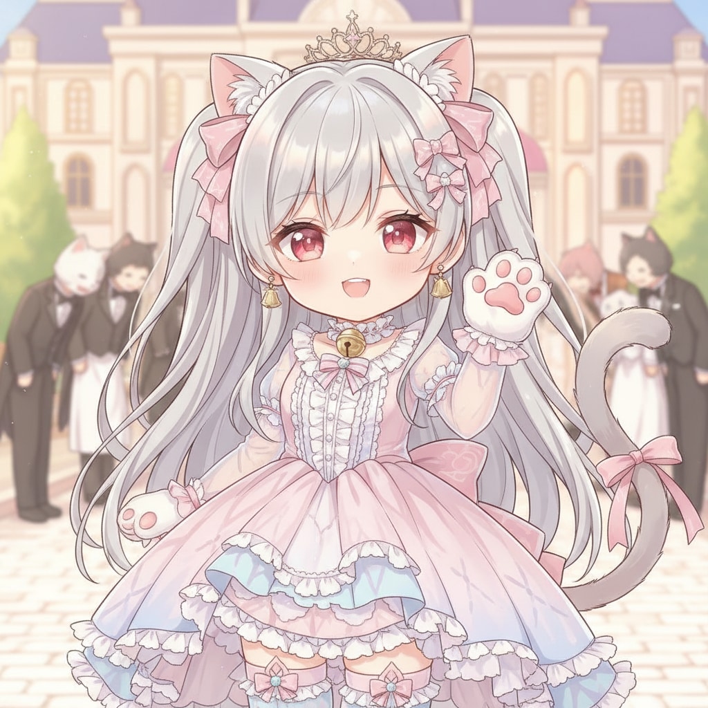 白ツイにゃん。猫姫