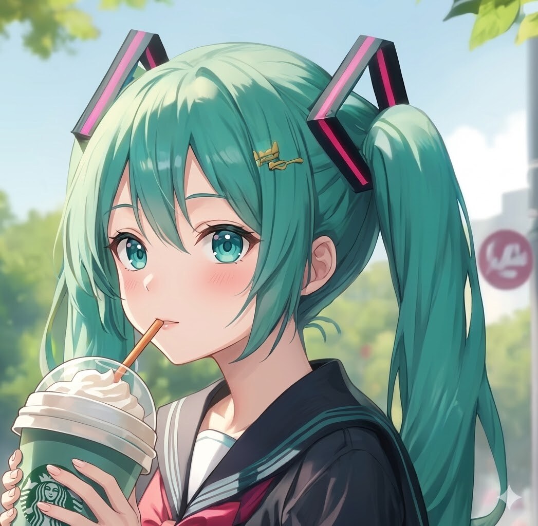 ミクさんの顔アップ | の人気AIイラスト・グラビア