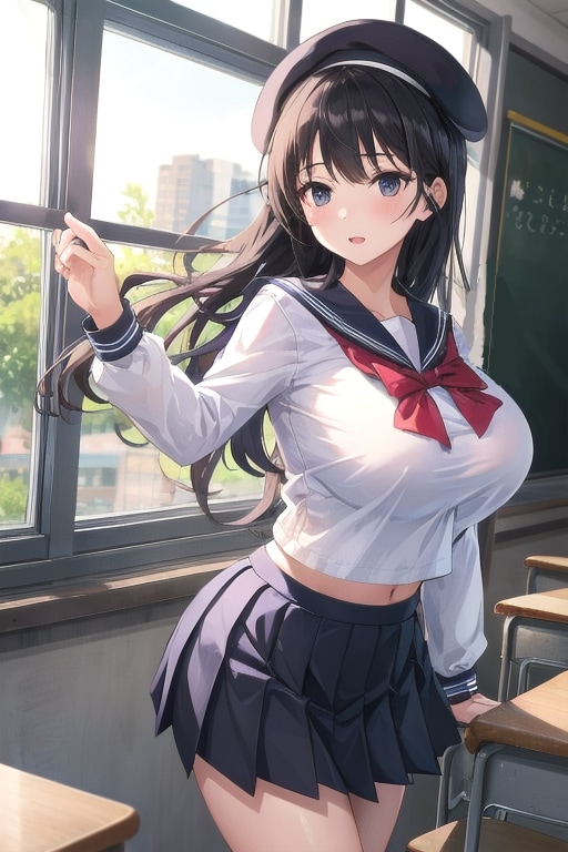 窓際の女の子 | の人気AIイラスト・グラビア