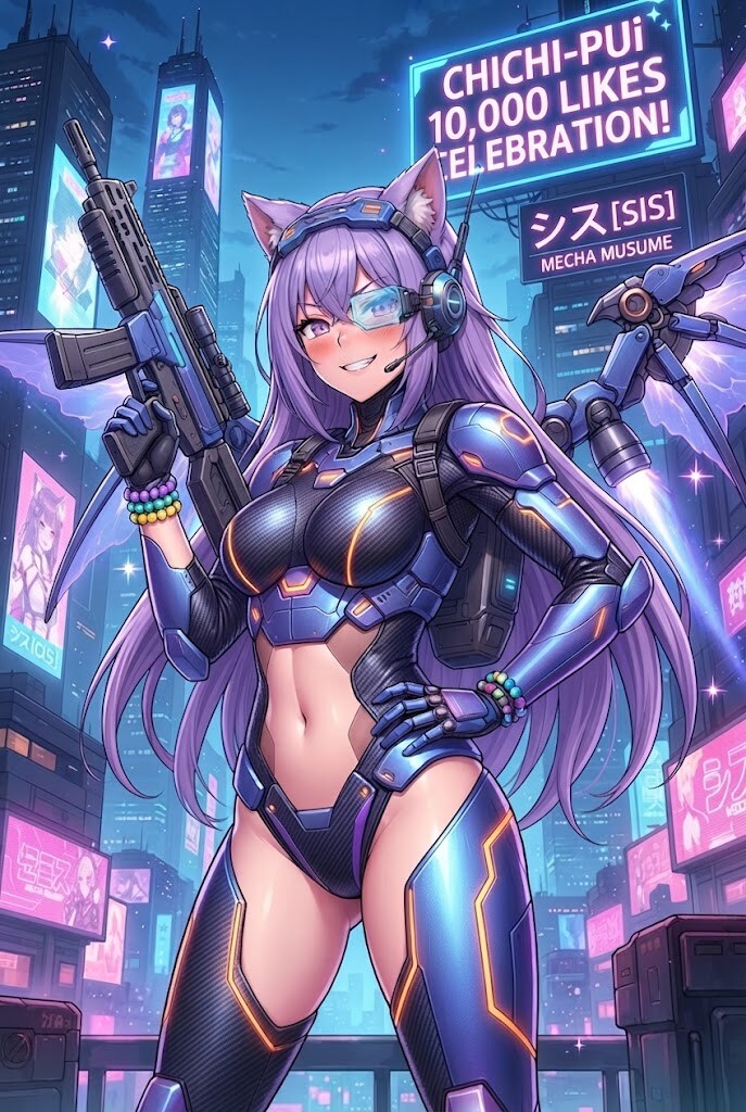 1万いいね達成報告と感謝にゃ。 | の人気AIイラスト・グラビア