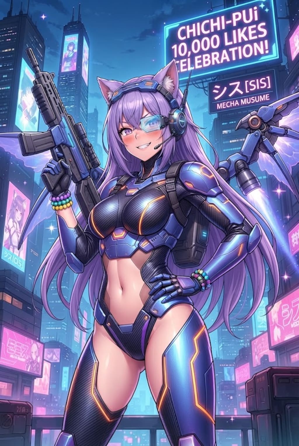 1万いいね達成報告と感謝にゃ。