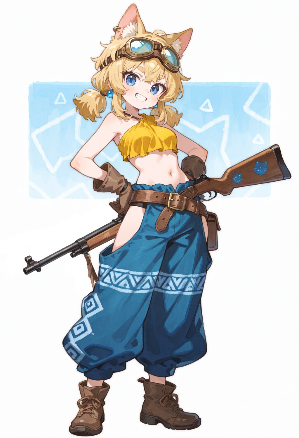 ライフルを持ったネコミミ少女