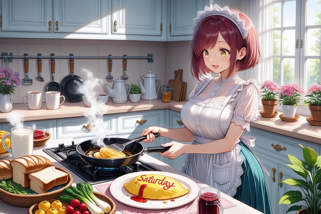 おはようございます（挨拶メイドの芽衣ちゃん）