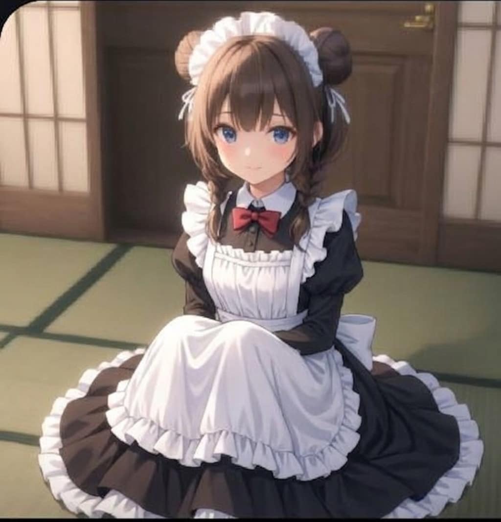 横座りメイドさん