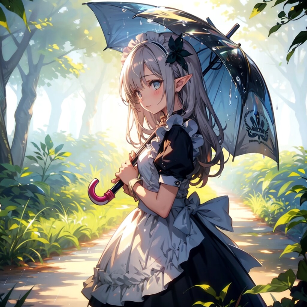 雨の中の一時
