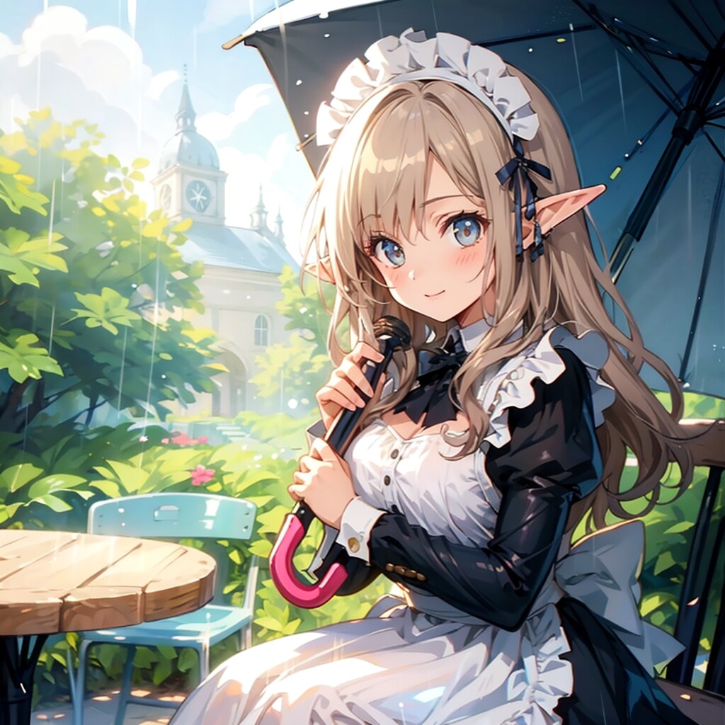 雨の中の一時