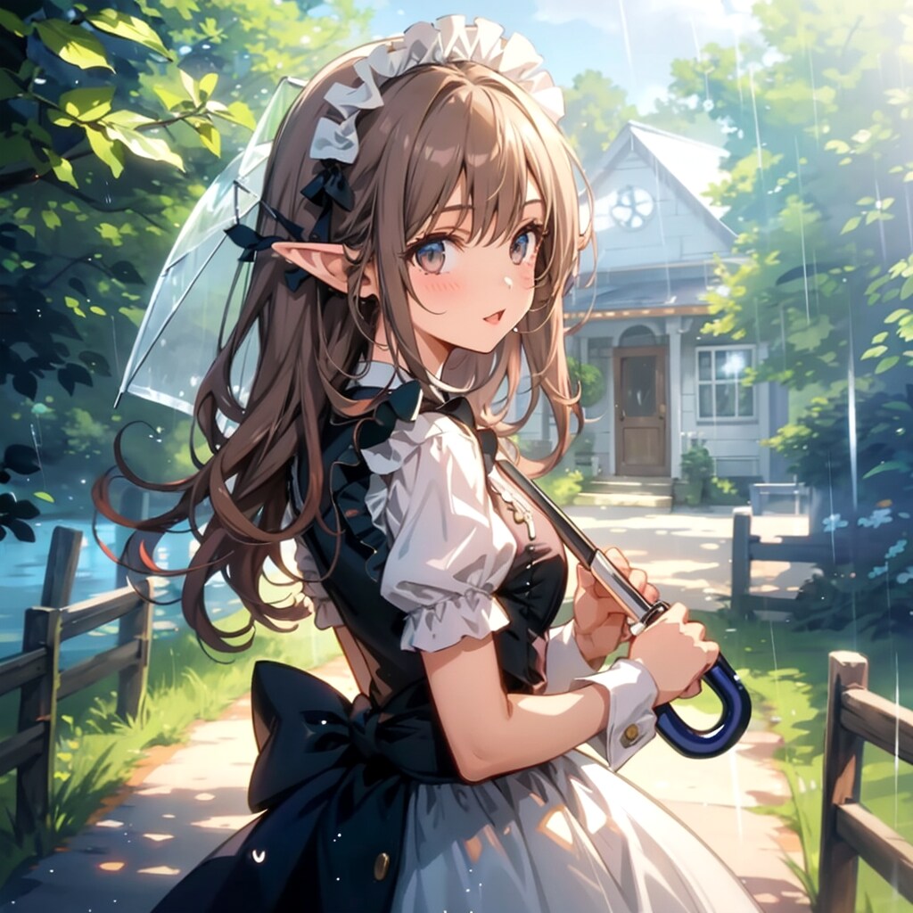 雨の中の一時