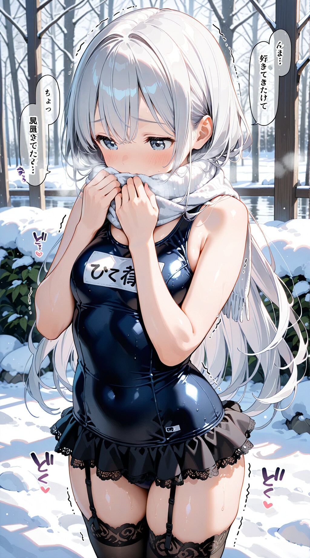 冬にスクール水着