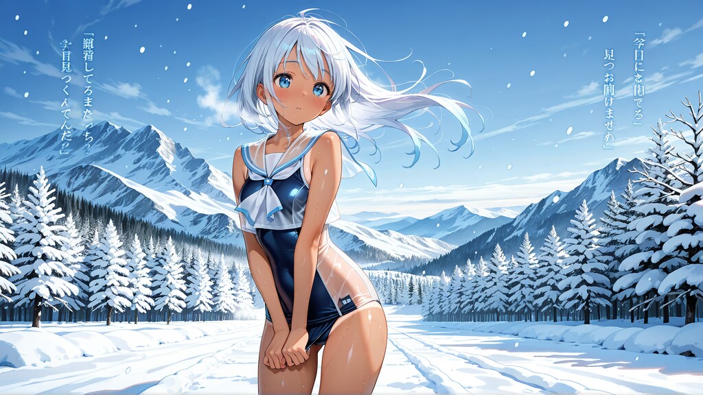 冬にスクール水着