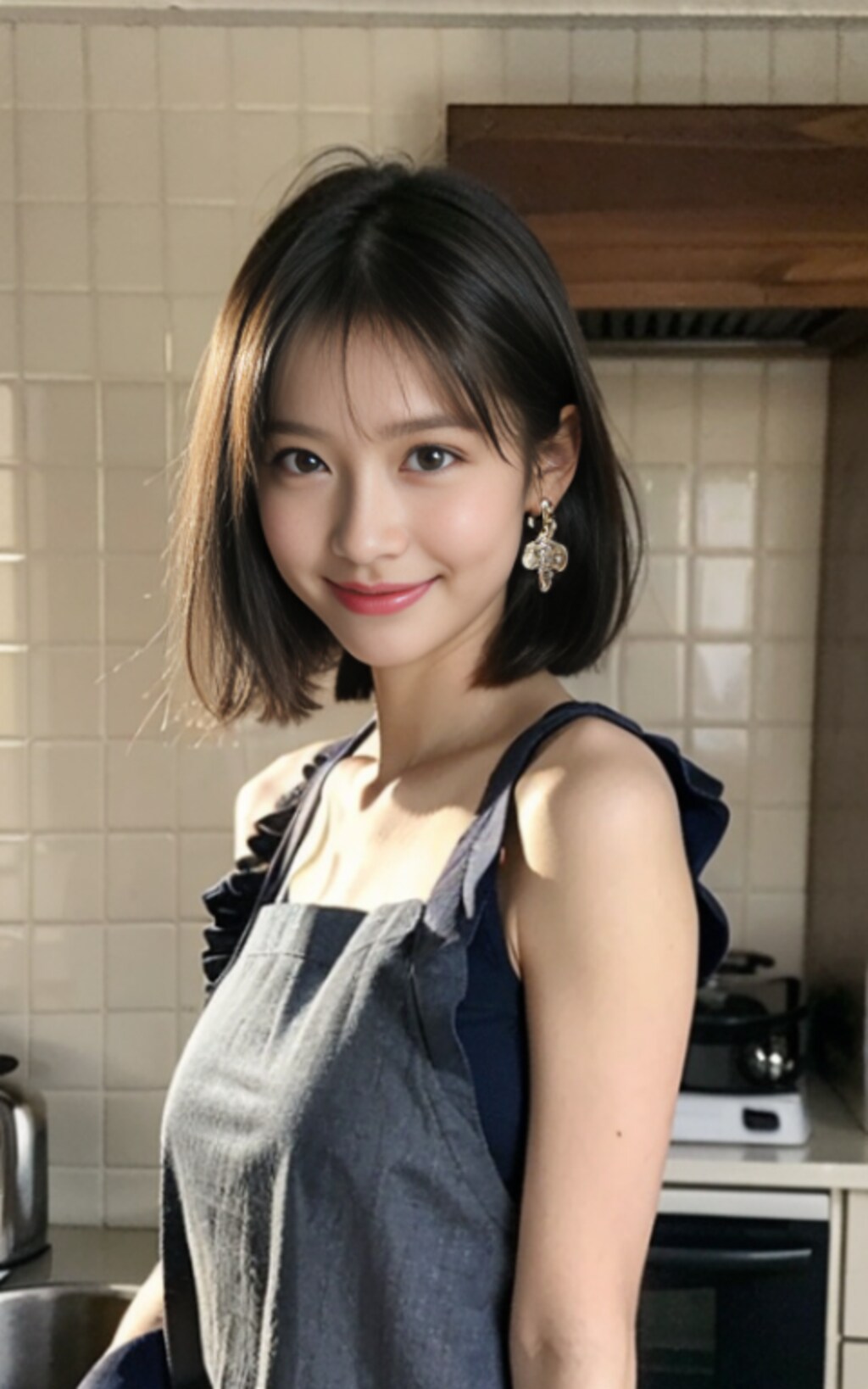 裸エプロンネキ