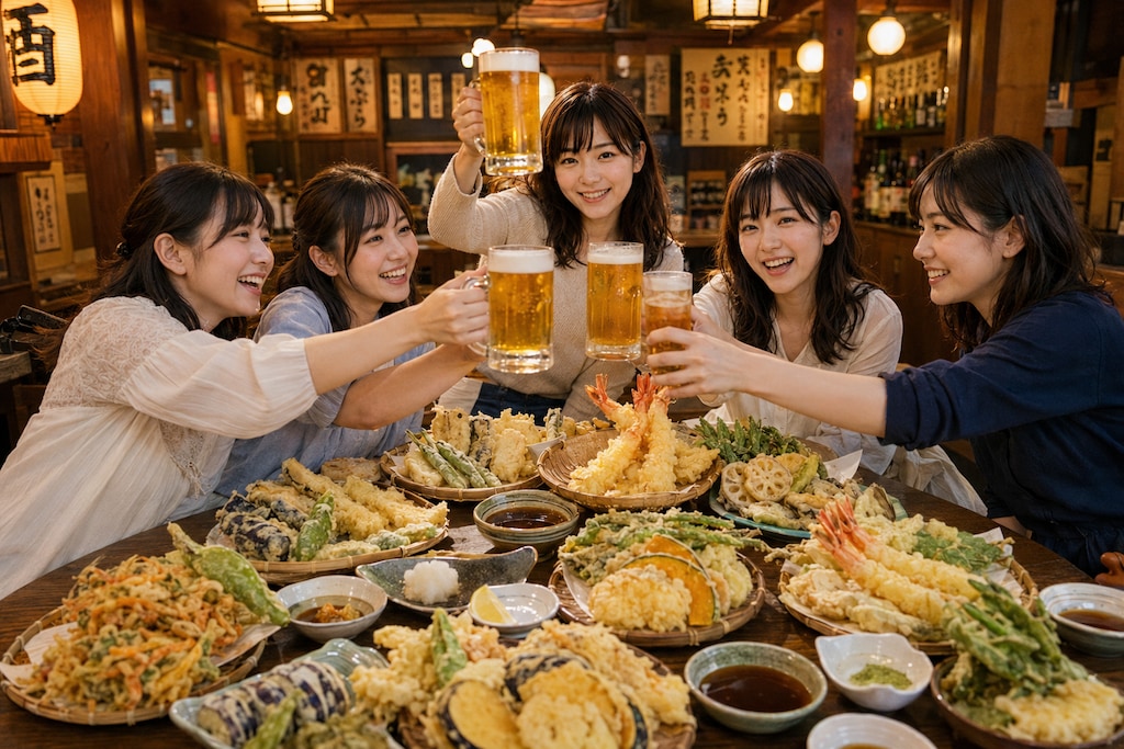 天ぷらの日に天ぷらで乾杯っ！
