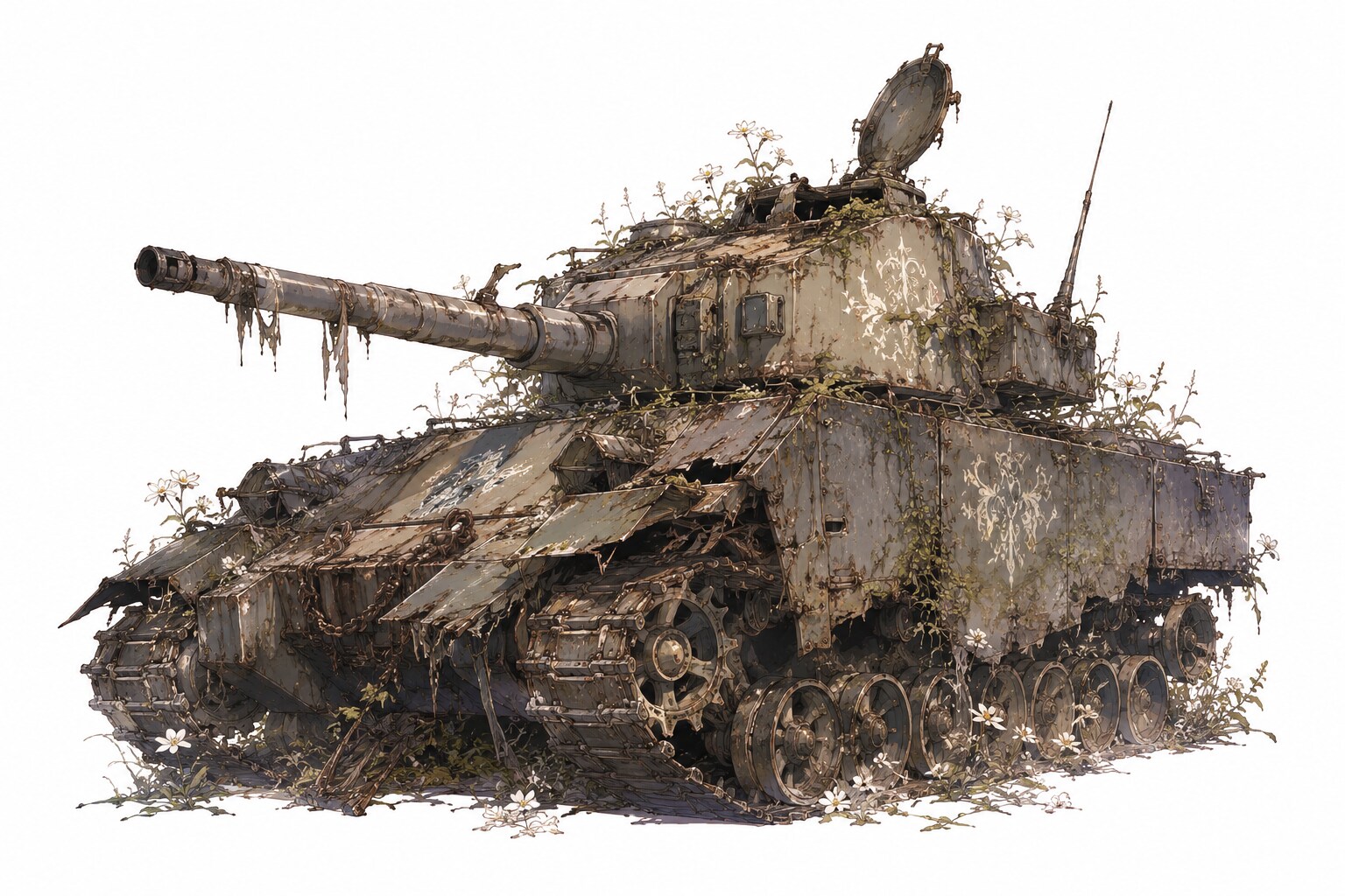 脳内居館の『朽ちた戦車』 | の人気AIイラスト・グラビア