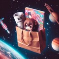 【謎画像】宇宙空間に漂うコミケの戦利品 3枚目