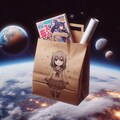 【謎画像】宇宙空間に漂うコミケの戦利品 2枚目