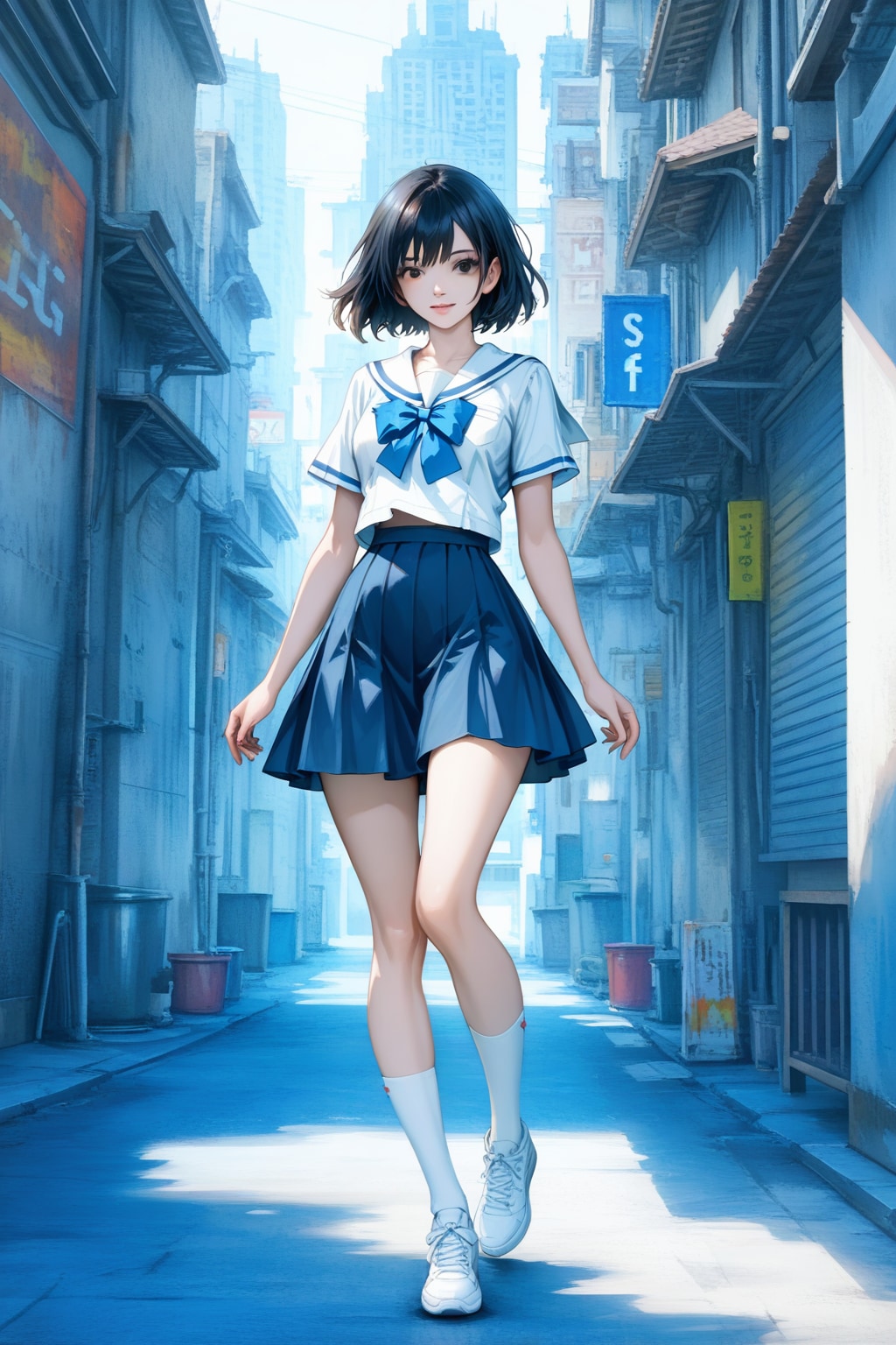 夏のセーラー服
