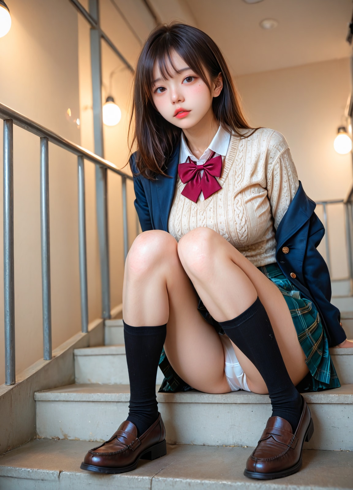 階段Panty shot
