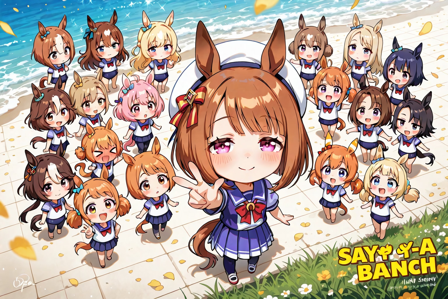 セーラースク水にしてくる、AIさん-！。