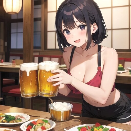 生ビールおもちしました