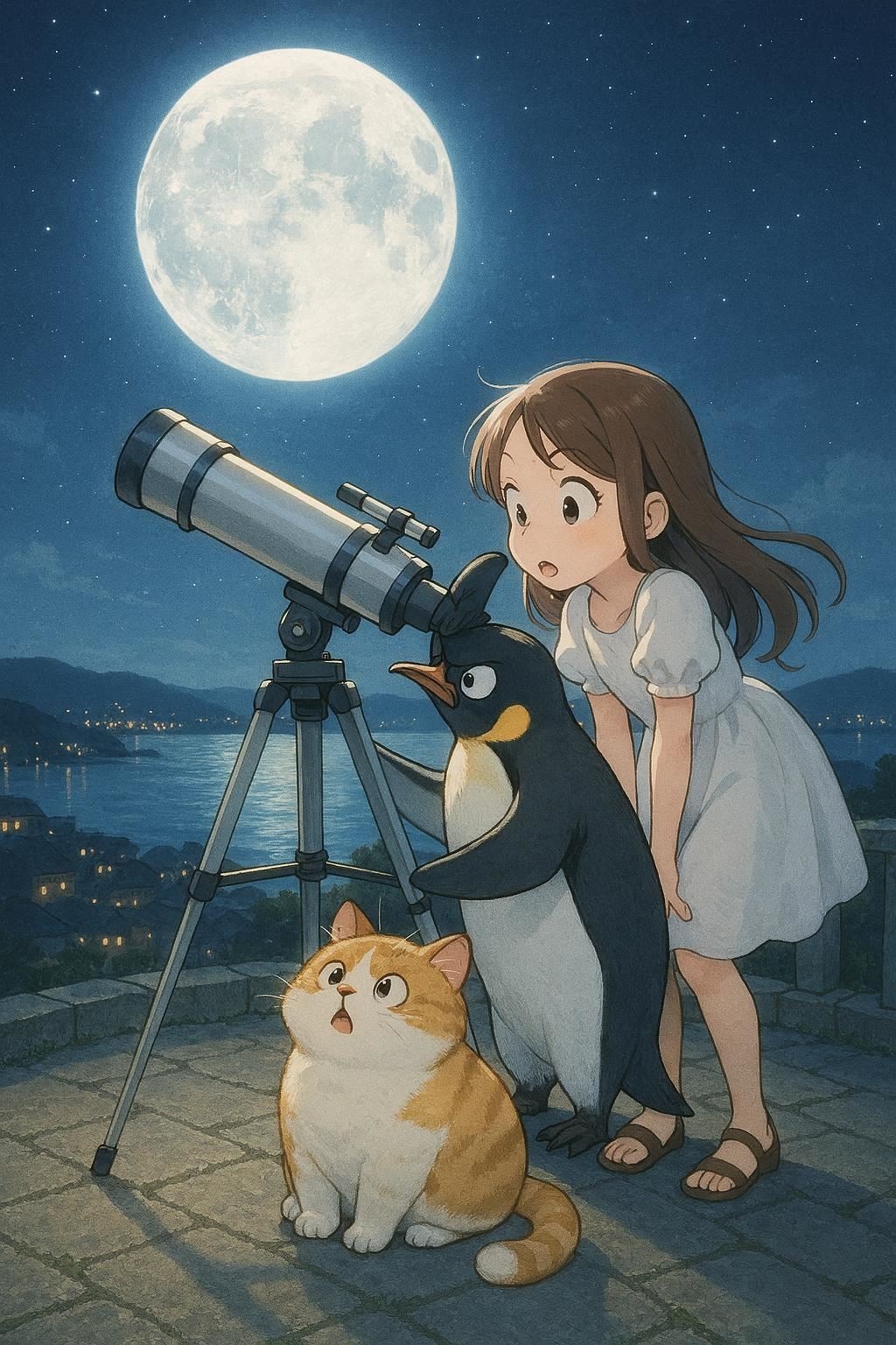 １お月様『こんばんは。』