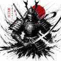 墨絵の武人(末定matusada) 4枚目
