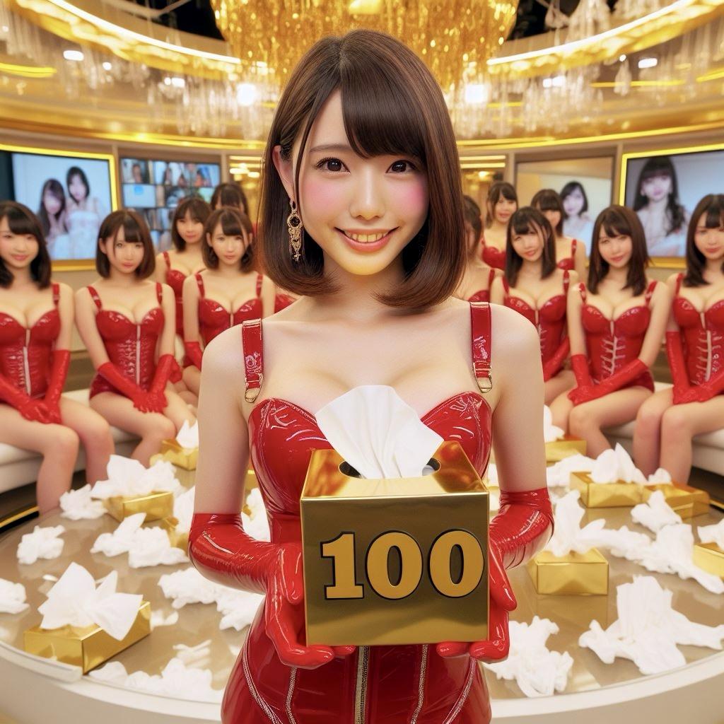 100人のセクシー女優とティッシュ100箱使い切るまで出られない部屋