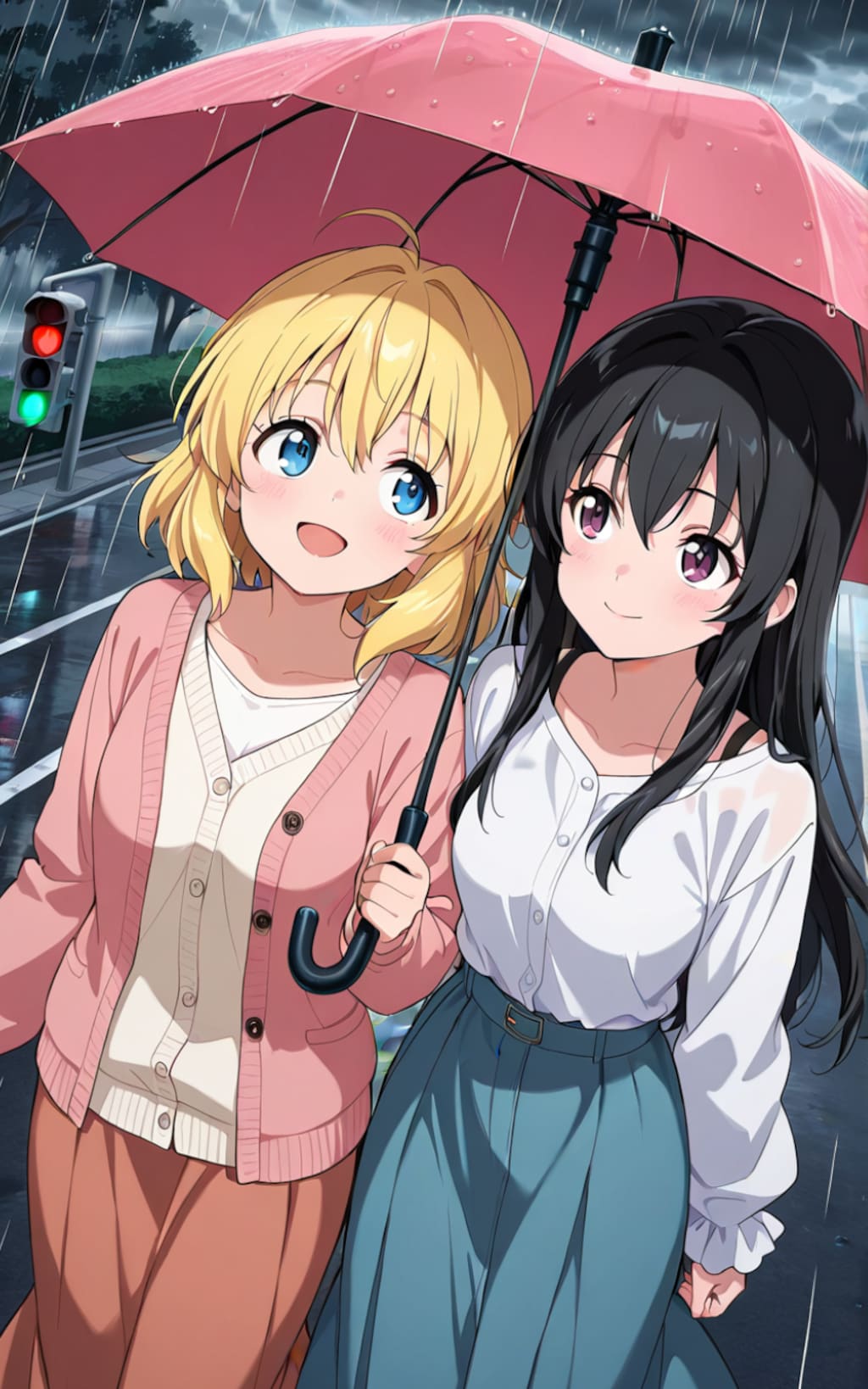 新even though it's raining outside, my heart is sunny