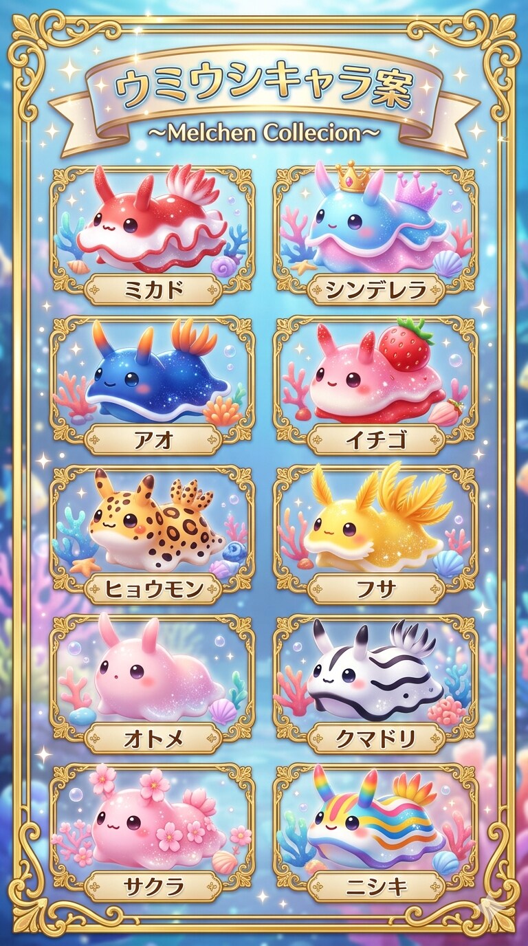 ウミウシキャラ案
