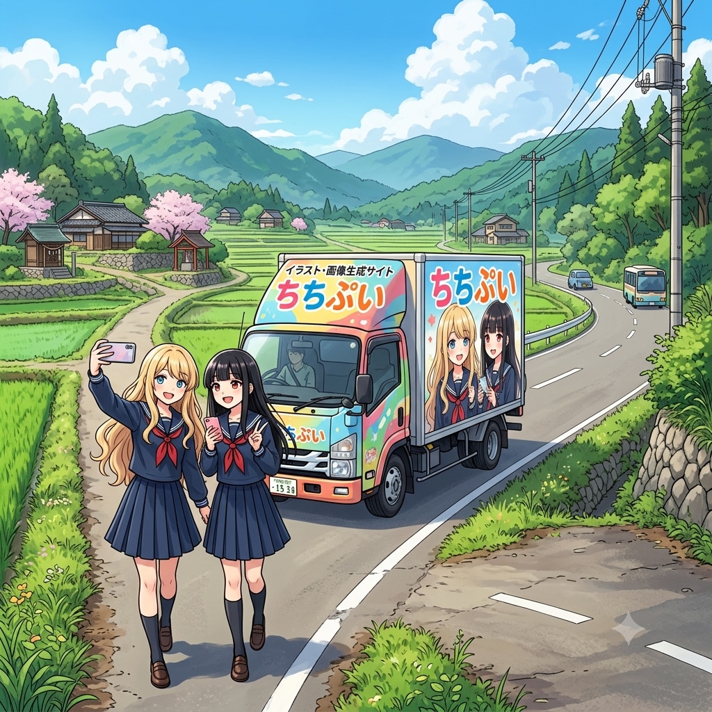 ちちぷいコンビとアドトラック！