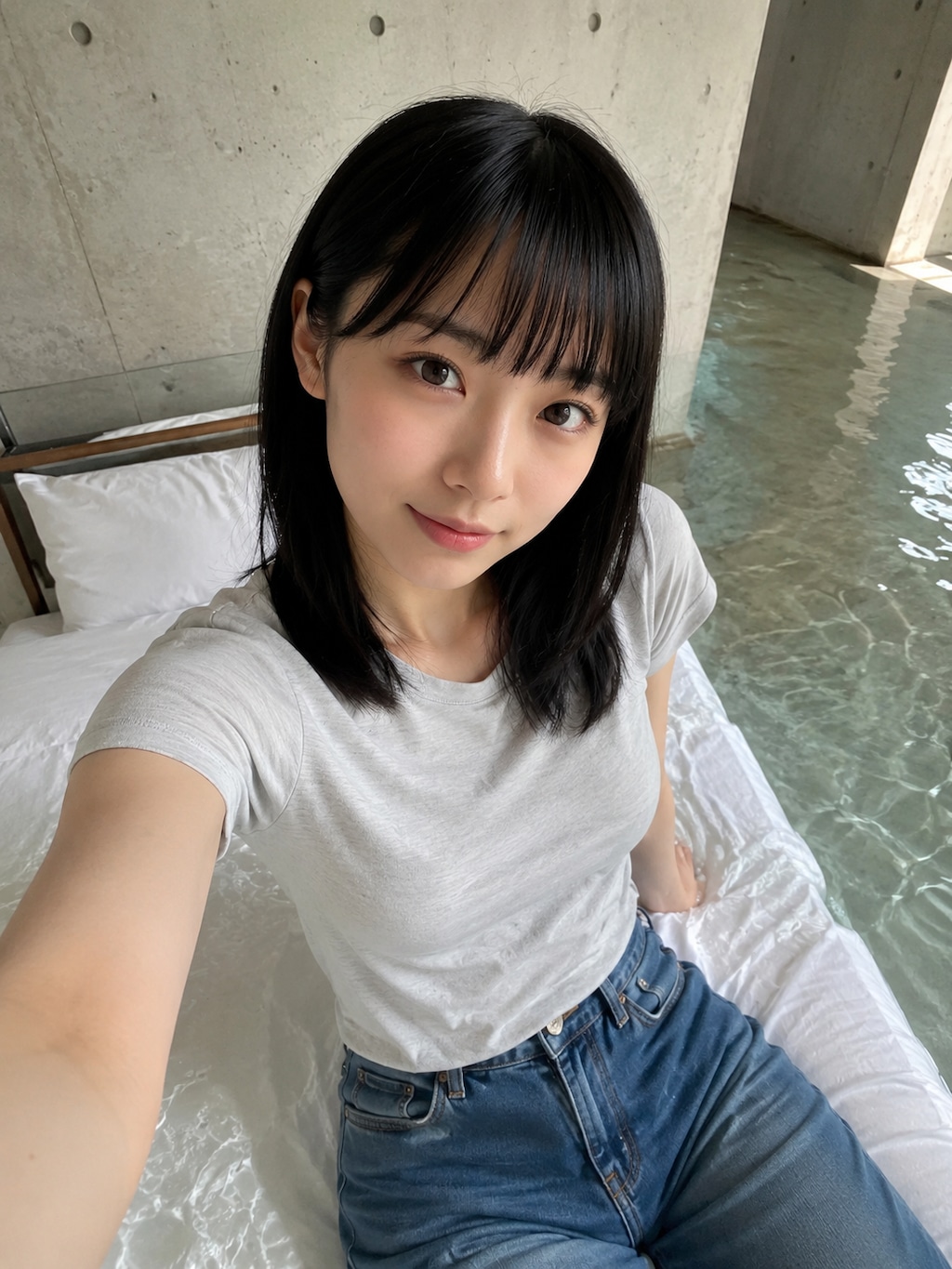 お水の上の可愛い彼女🌸