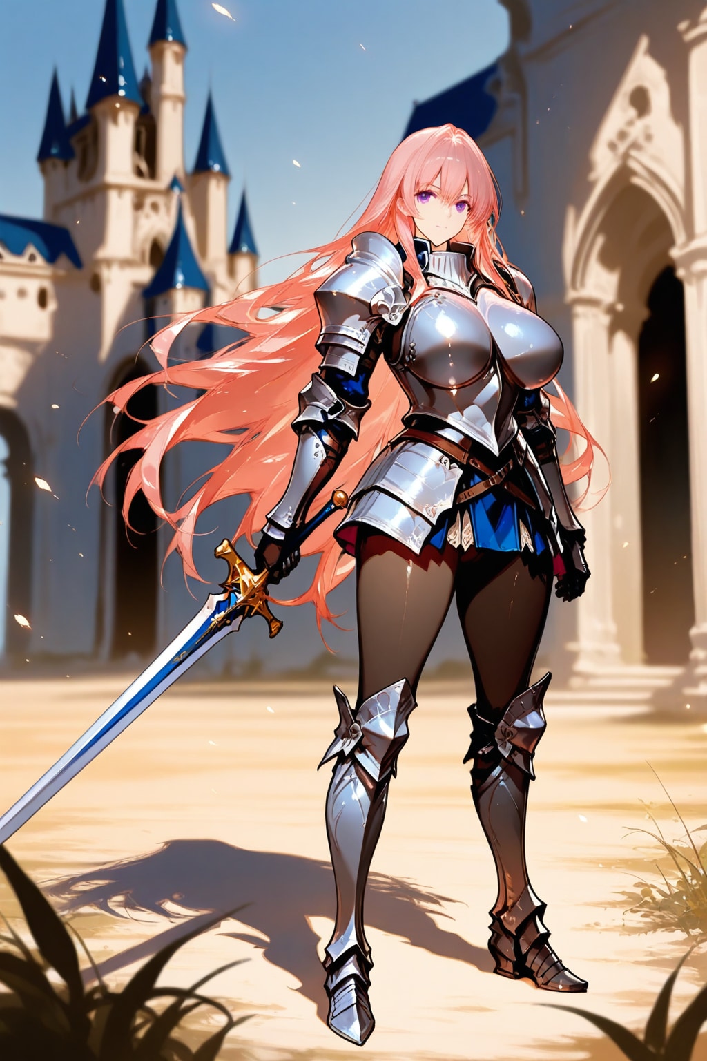 ピンク髪の聖騎士