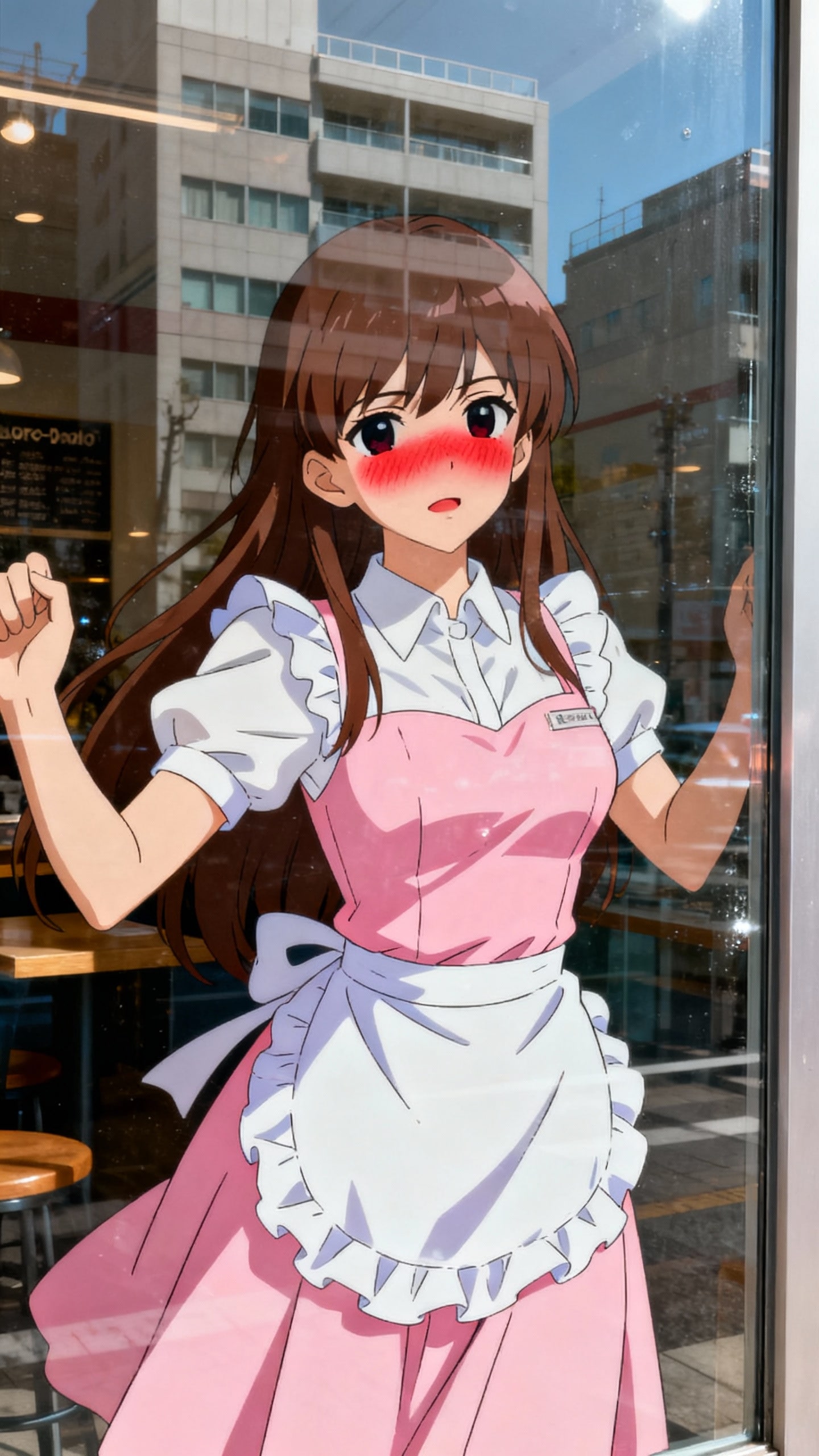 [ガラス貼り付けポップ]恋するキャラカフェ | の人気AIイラスト・グラビア