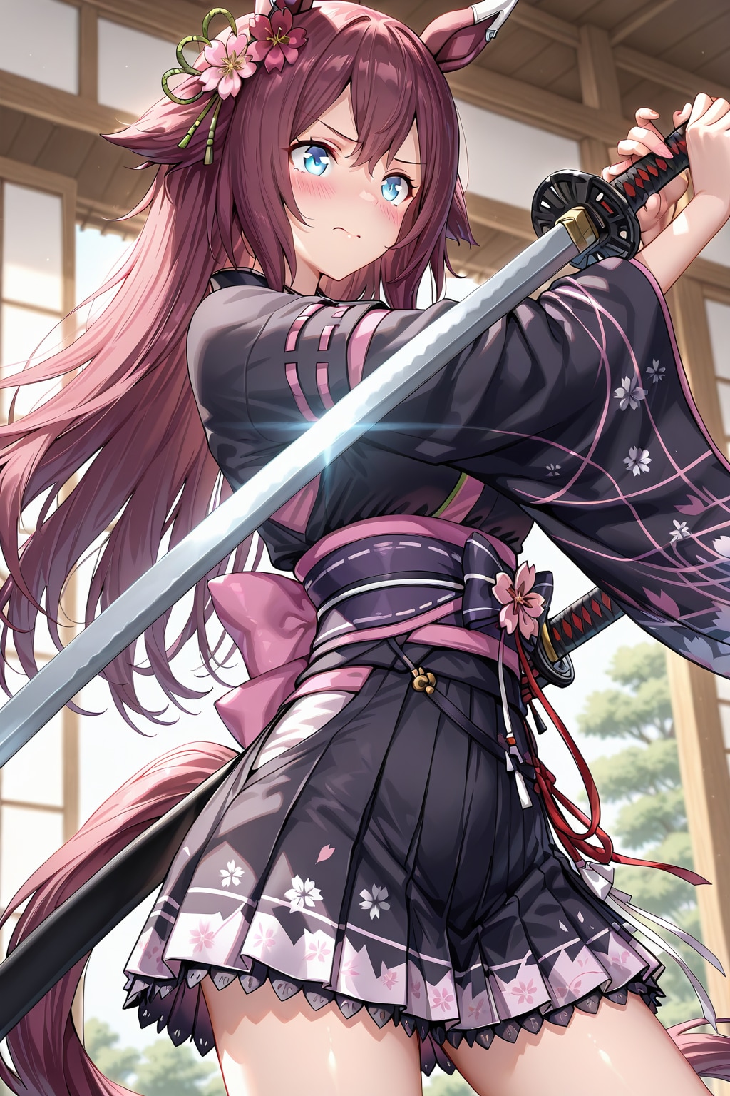 サクラチヨノオー(ロングヘア＆日本刀)