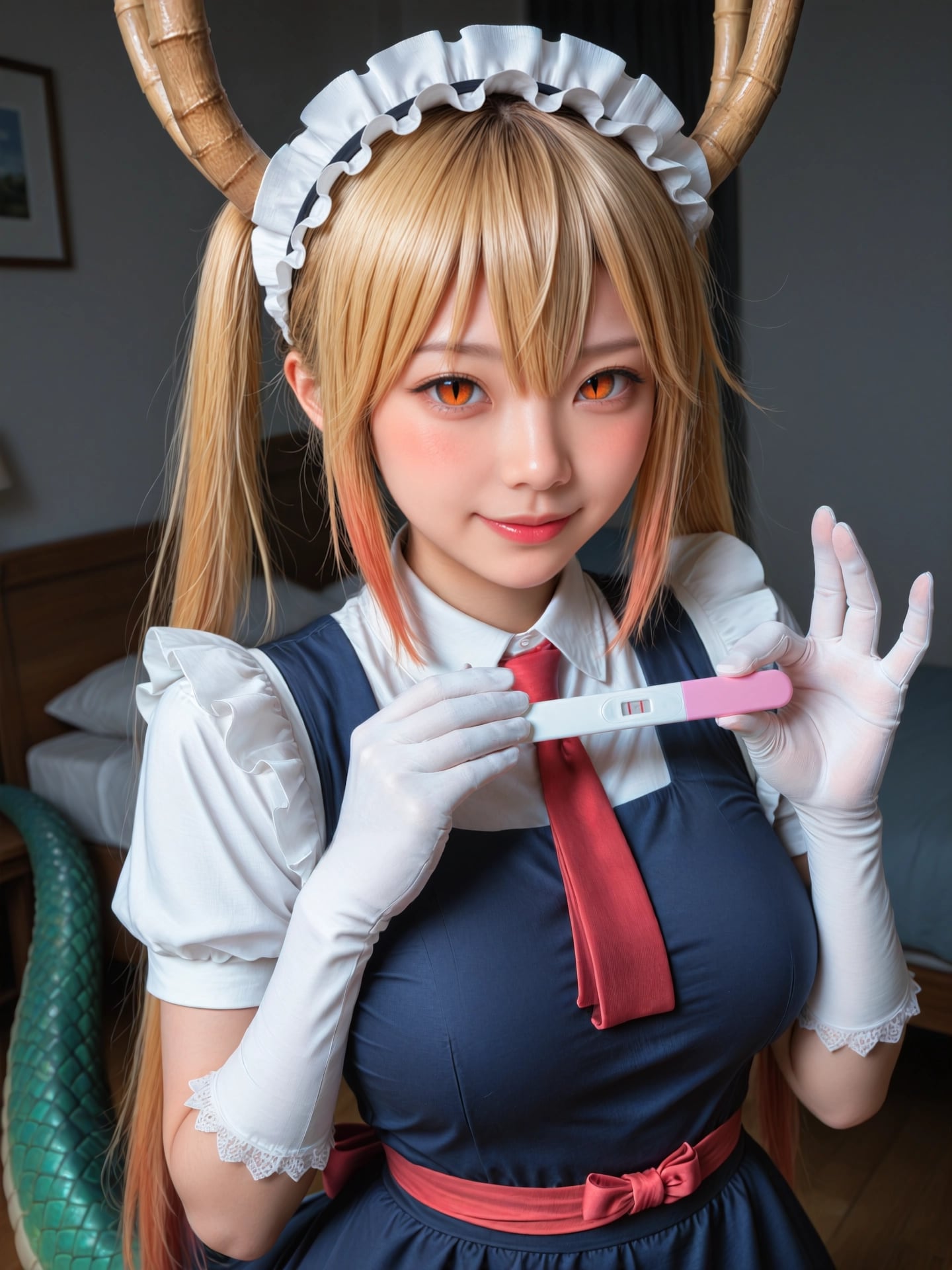 嫁キャラコスで妊娠報告する嫁 | の人気AIイラスト・グラビア